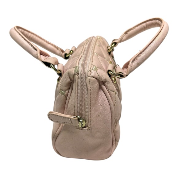 LUV Betsey by Betsey Johnson Mini Pink Quilted Bag Satchel 7” x 5" - Picture 4 of 6